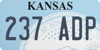 KS license plate 237ADP