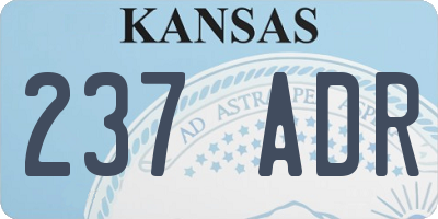 KS license plate 237ADR