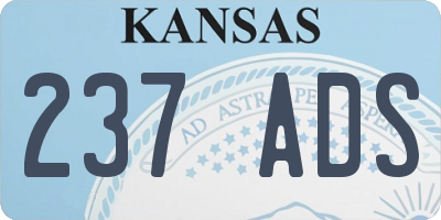 KS license plate 237ADS