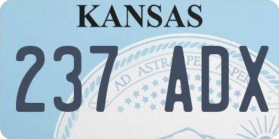 KS license plate 237ADX