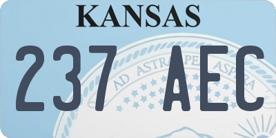 KS license plate 237AEC