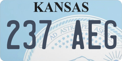 KS license plate 237AEG