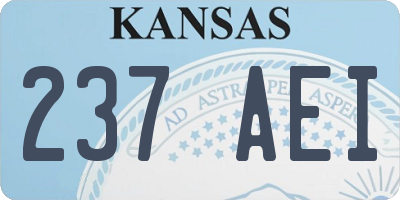 KS license plate 237AEI