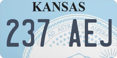 KS license plate 237AEJ