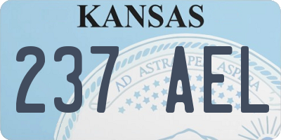 KS license plate 237AEL