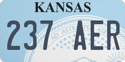 KS license plate 237AER