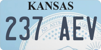 KS license plate 237AEV