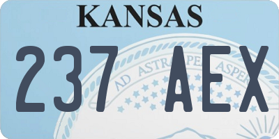 KS license plate 237AEX
