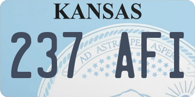 KS license plate 237AFI