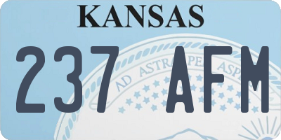 KS license plate 237AFM