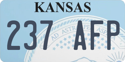 KS license plate 237AFP
