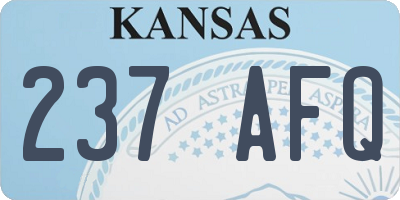 KS license plate 237AFQ