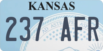 KS license plate 237AFR
