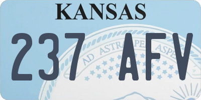 KS license plate 237AFV