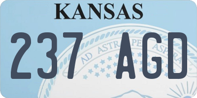 KS license plate 237AGD