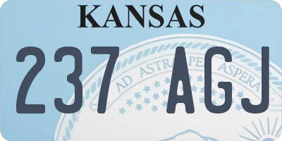 KS license plate 237AGJ