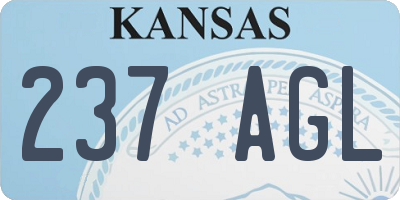 KS license plate 237AGL