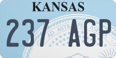 KS license plate 237AGP