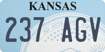 KS license plate 237AGV