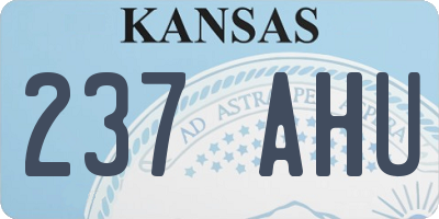 KS license plate 237AHU