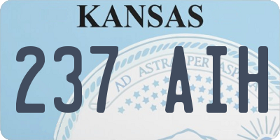 KS license plate 237AIH