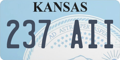 KS license plate 237AII