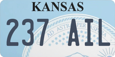 KS license plate 237AIL