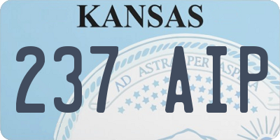 KS license plate 237AIP