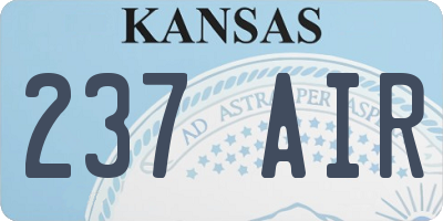 KS license plate 237AIR