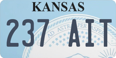KS license plate 237AIT
