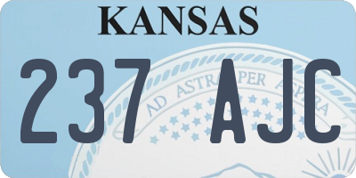 KS license plate 237AJC