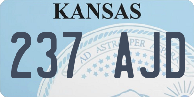 KS license plate 237AJD