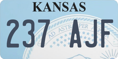 KS license plate 237AJF