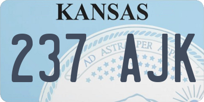 KS license plate 237AJK