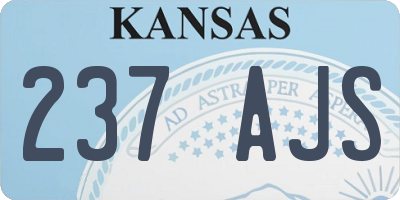 KS license plate 237AJS
