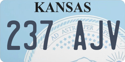 KS license plate 237AJV