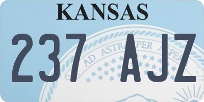 KS license plate 237AJZ