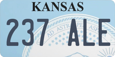 KS license plate 237ALE