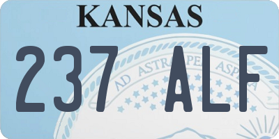 KS license plate 237ALF