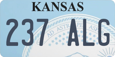 KS license plate 237ALG