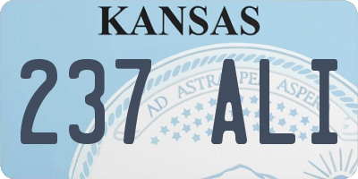 KS license plate 237ALI