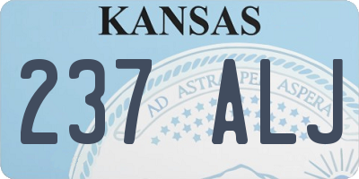 KS license plate 237ALJ