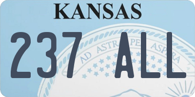 KS license plate 237ALL
