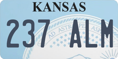 KS license plate 237ALM