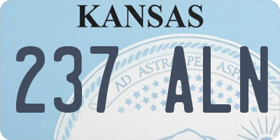 KS license plate 237ALN