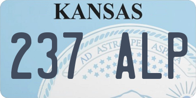 KS license plate 237ALP