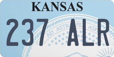 KS license plate 237ALR