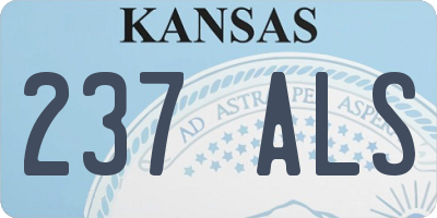 KS license plate 237ALS