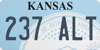 KS license plate 237ALT