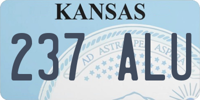 KS license plate 237ALU